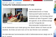 Testlauf für Seifenkistenrennen in Freital